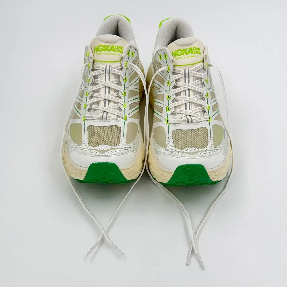 HOKA Mafate Speed 2 White Fresh Cut Grass Trail Running Shoes M13 W14 Vibram